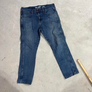 Wrangler Retro Slim Straight Jeans Mens 34x30 Medium Wash